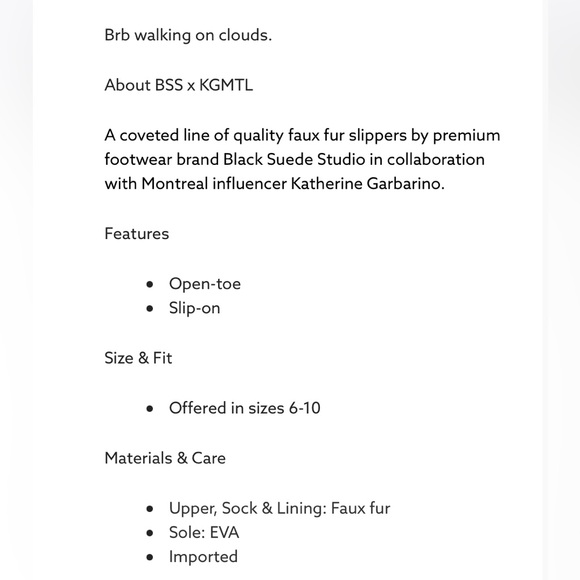 White BSS x KGMTL Fuzzy Slippers - Picture 12 of 12